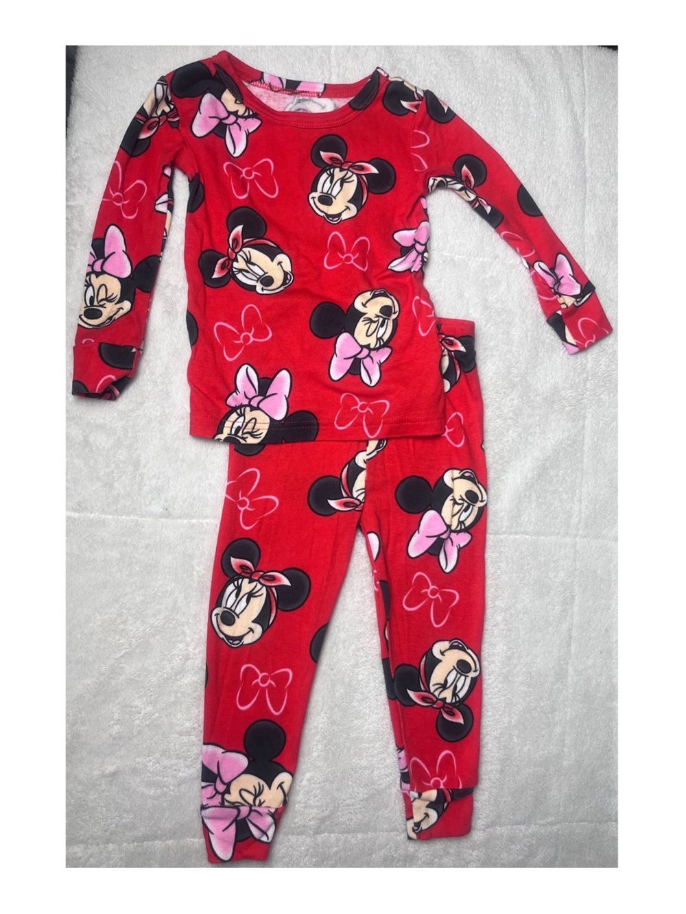 Minnie Mouse Disney Junior I Size 2T Pajama Set - Long Sleeve Top & Pants